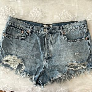 Button fly free people shorts